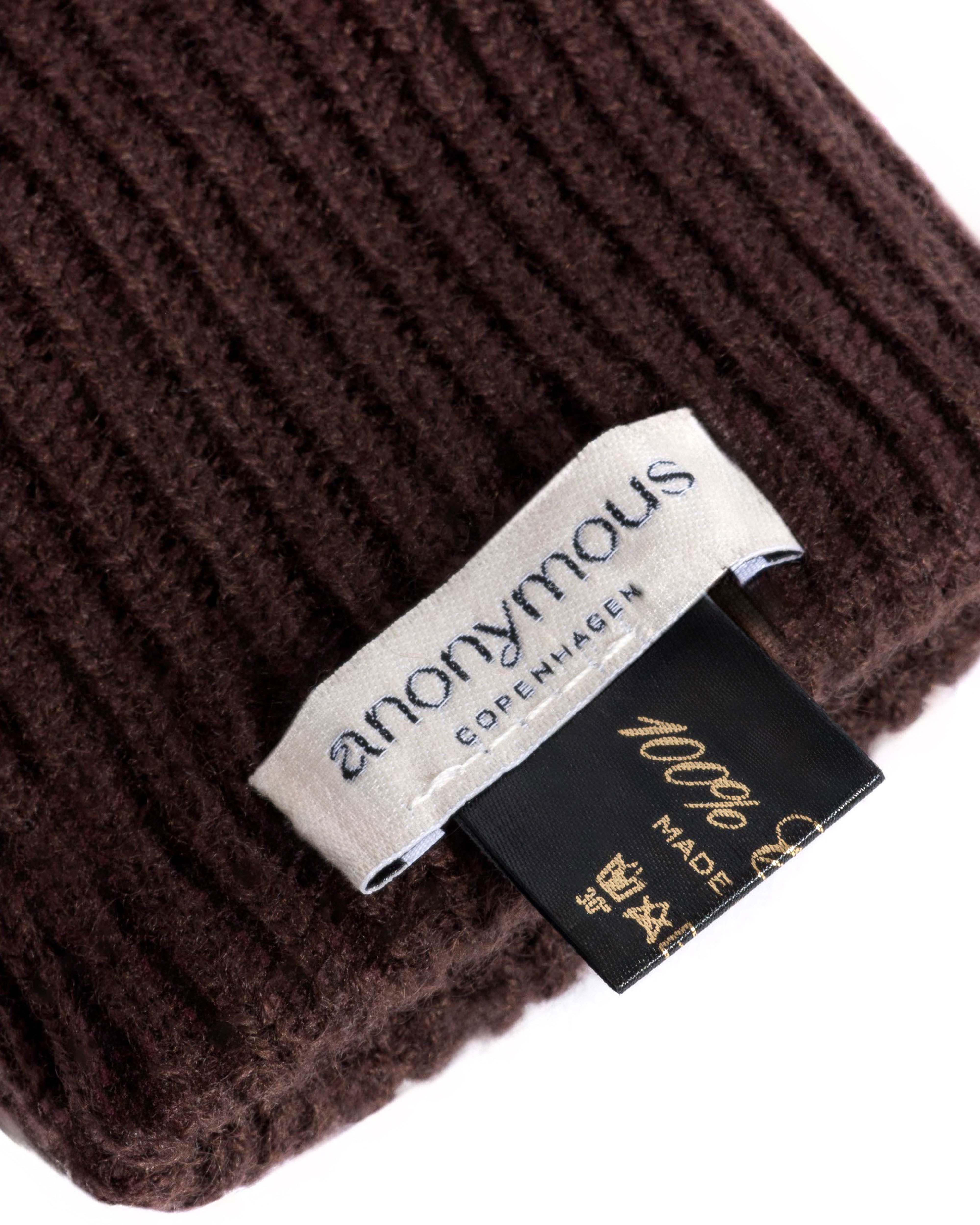 Nola cashmere gloves 100% cashmere Coffee brown - Image 5
